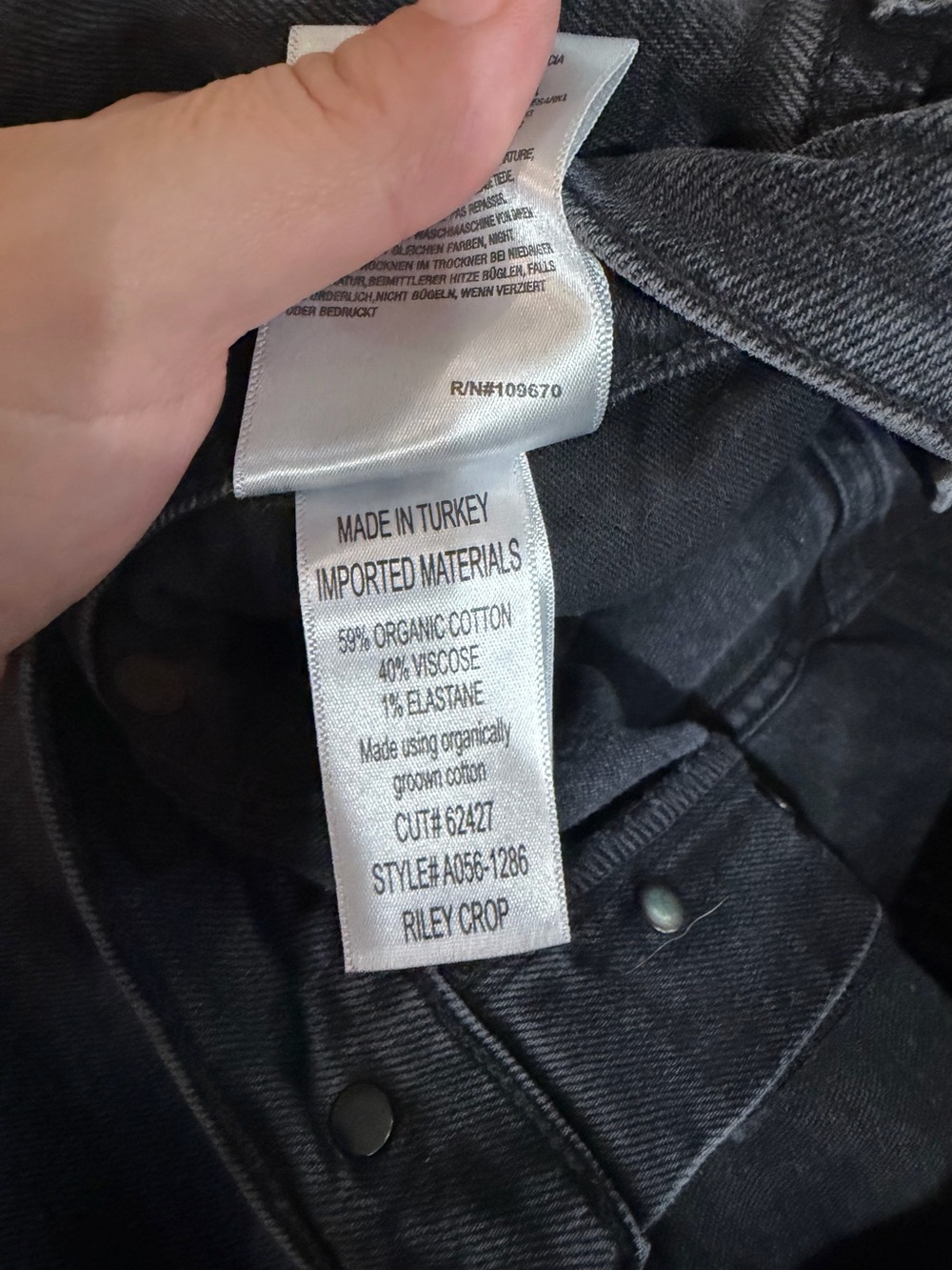 Agolde washed Black cropped Jeans - Picture 4 of 4